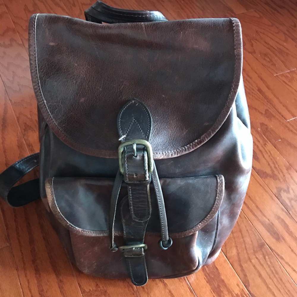 Genuine leather backpack